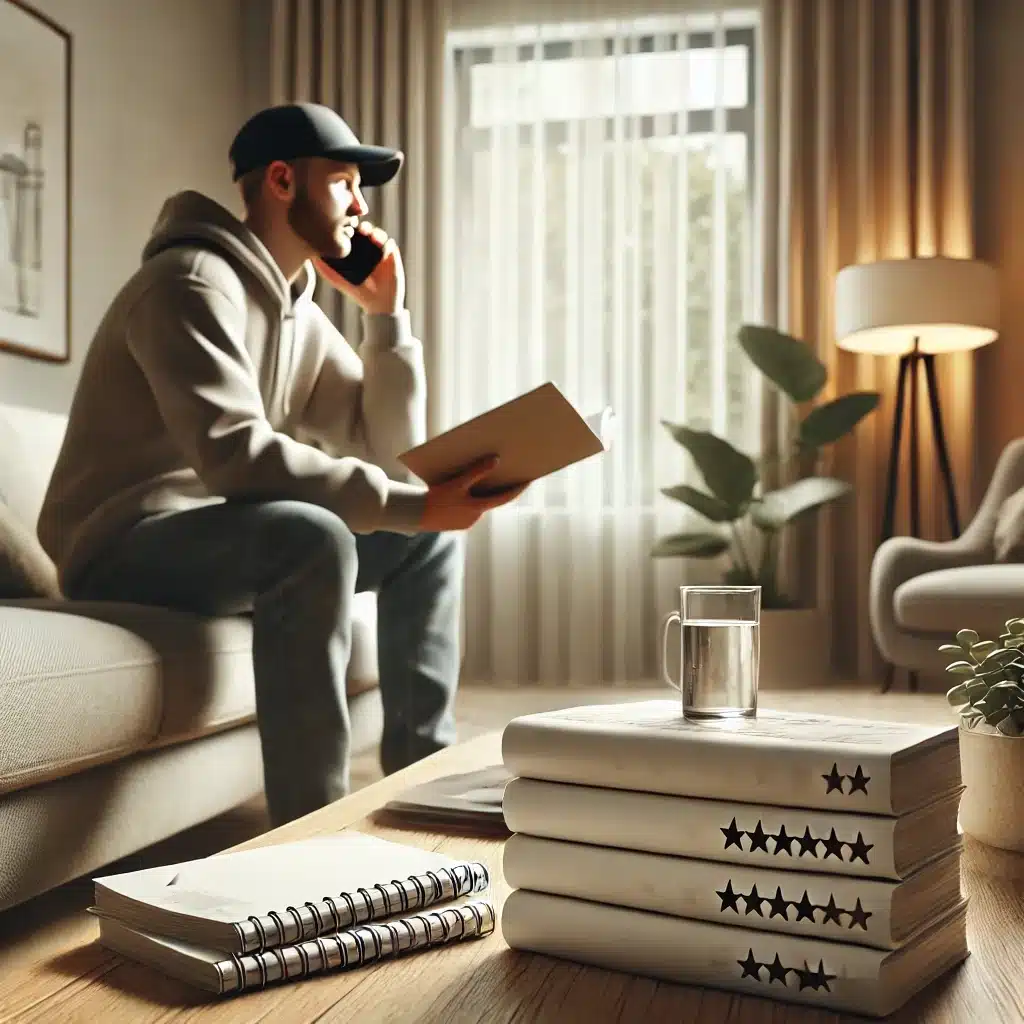 Persona investigando fontaneros en un ambiente hogareño | Fontanero GDL