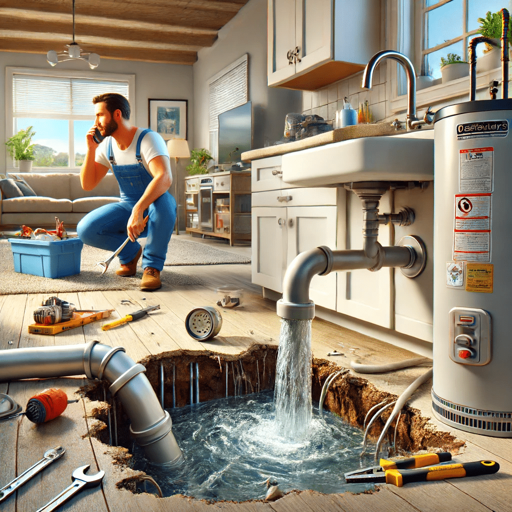 Plomero inspeccionando fugas y desagües obstruidos en una casa de Guadalajara. | Fontanero GDL.