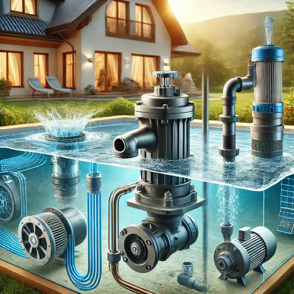 Tres tipos de bombas de agua: centrífuga, sumergible y eléctrica en un entorno doméstico. | Fontanero GDL