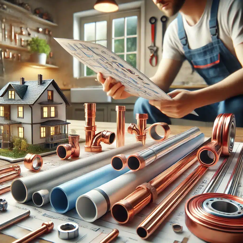 Plomero seleccionando e instalando tuberías para el hogar. Cloruro de polivinilo en tuberías de hierro | Fontanero GDL