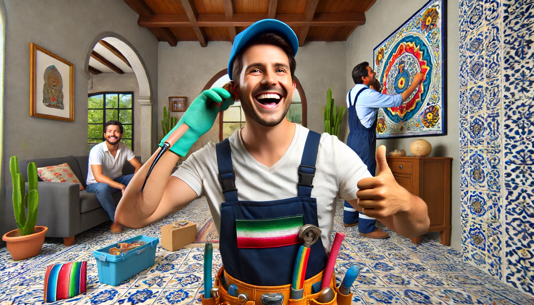 Fontanero profesional completando trabajo de calidad en casa moderna en Guadalajara | Fontanero GDL